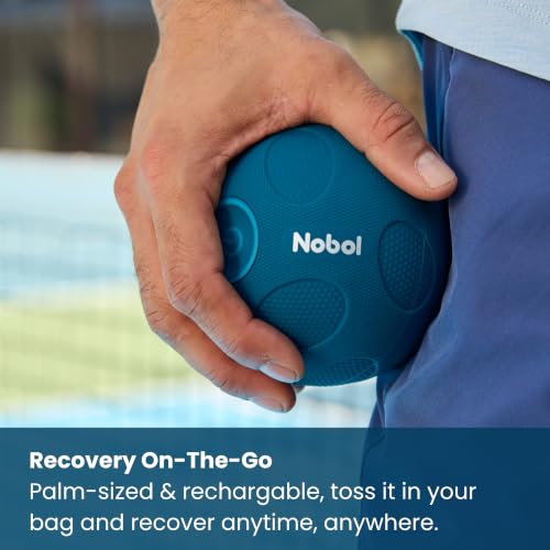 MyoSphere® Vibration Massage Ball & MyoBelt Kit, Portable Muscle Recovery Tool with Bluetooth Belt Remote Deep Tissue Vibration Rechargeable Massager - Nobol Blue - color: Nobol Blue