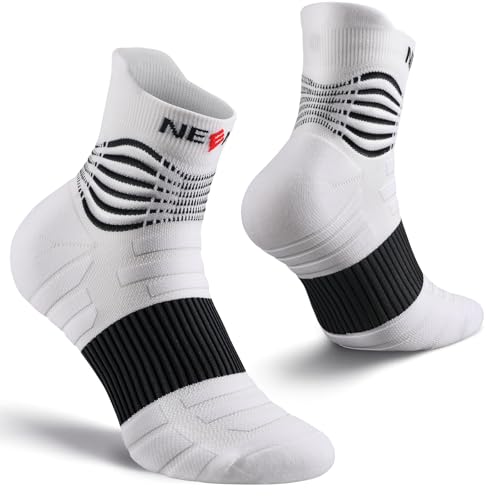 NEENCA Professional Compression Socks for Women Men Circulation, 20-30 mmHg - color: White, size: XX-Large