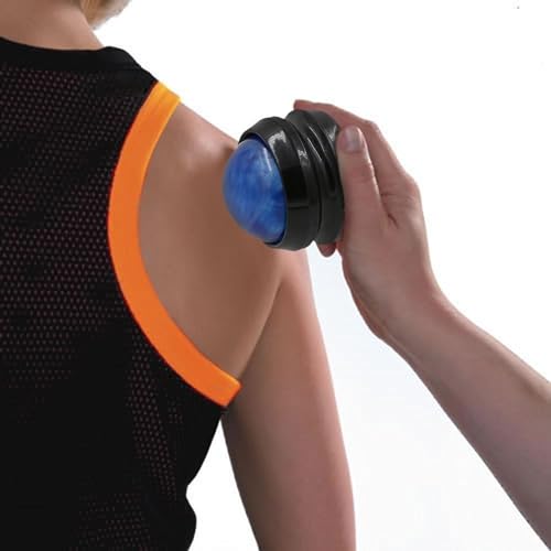 Manual Massage Roller Ball - Massager and Therapy Tool for Sore Muscles, Shoulders, Arms, Neck, Back, Feet, Body, Deep Tissue, Stiffness, Joint Pain, Stress Relief - color: Blue