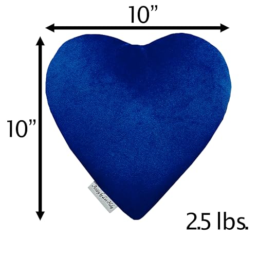 Heat Pack - Microwavable Heating Pads - Microwave Heating Pad for Pain Relief & Comfort - Suitable for The Neck, Back, Shoulders, Hips, Stomach Cramps & More - Neck Heat Wrap - Gift - size: HEART, style: All Navy Velvet