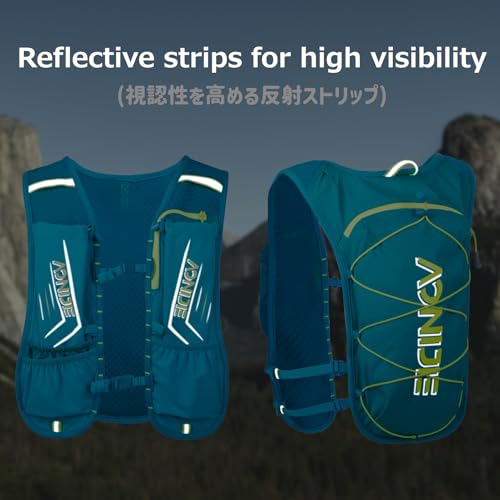 Azarxis Running Water Bottles Flask BPA Free Leakproof Hydration Vest Packs Waist Belt Replacement for Triathlon Marathon Hiking Cycling Climbing Runner - color: #6 Black (5L) - with a Soft Flask (500ml)