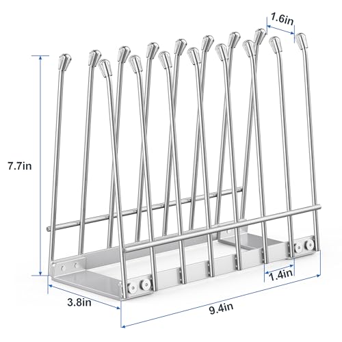 Bag Drying Rack Organizer, Metal Stand for Reusable Ziplock & Silicone Storage Bags, Rustproof Kitchen Dryer，Silver - color: Silver