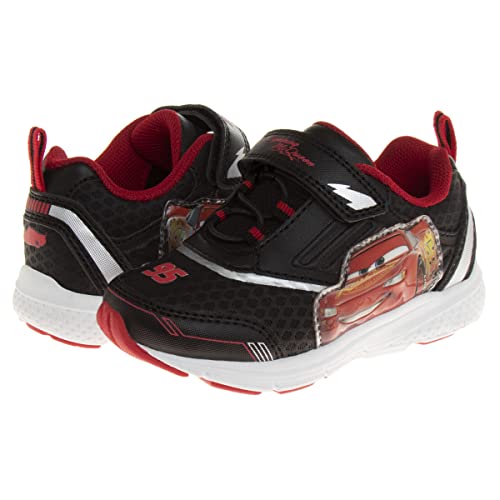 Disney Pixar Cars Boys Black/Red Lighted Sneaker (Toddler/Little Kid) - color: Red/Black, size: 8 Toddler