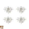 4Pcs Shoe Clips Charms for Women Rhinestone Shoe Clips Sliver Rhinestone Shoe Clips Elegant Crystal Sparkling Heels for Bridal Wedding Shoe Charms Decoration