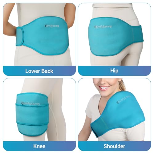 Comfytemp Back Ice Pack for Lower Back Pain Relief Product, Reusable Gel - color: Light Blue, size: Standard