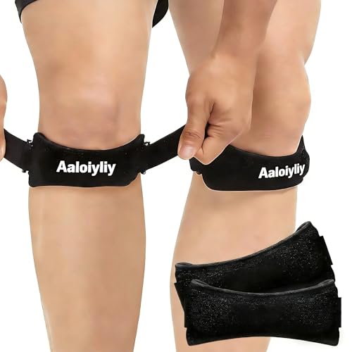 2 Pack Patella Tendon Knee Straps, Knee Brace for Women & Men with Extra Straps, Patella Bands for Pain Relief, Osgood Schlatter, Jumper’s Knee, Tendonitis, Running, Basketball, Volleyball