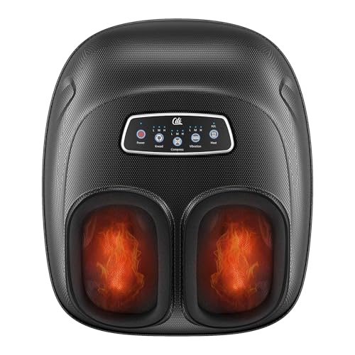 CILI Shiatsu Foot Massager with Heat & Compression, FSA Eligible - color: Black