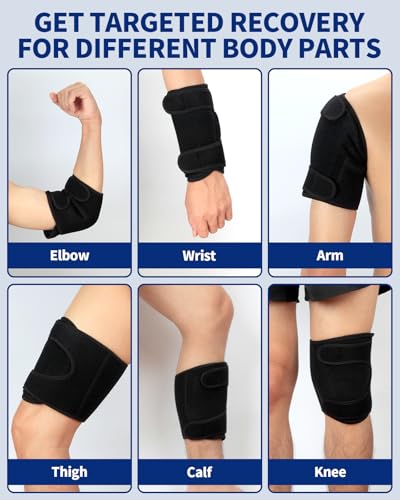 Gel Ice Pack Wrap with Straps for Knee,Elbow, Wrist, Neck, Ankle & Back,Reusable Ice Packs for Injuries, Inflammation & Recovery Hot Cold Therapy Short Style - style: Short