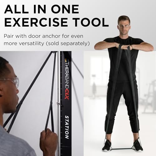 THERABAND CLX Resistance Band with Loops, 5-Foot Band - color: Level 5 / Special Heavy - Black