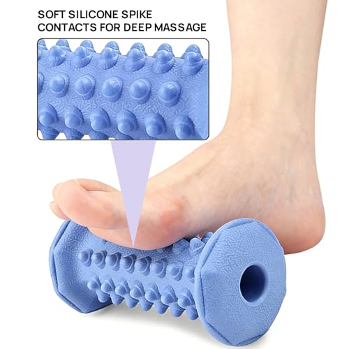 3 Pack Massage Ball Set - Massage Roller for Plantar Fasciitis,Lacrosse Ball Massage Ball Therapy,Foot Roller, Myofascial Release Ball,Foot Massage Roller for Back,Yoga Roller, Foot Pain Relief（Blue）