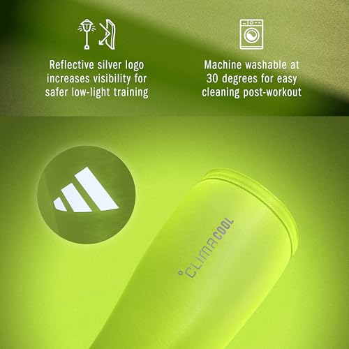 adidas Compression Calf Sleeve - color: Lucid Lemon, size: Small-Medium