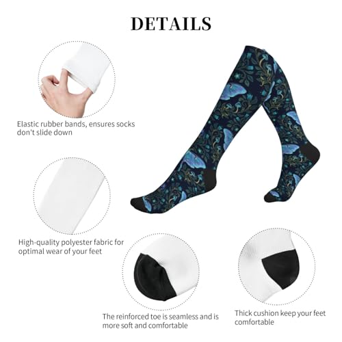Witchy Moth Compression Socks For Women Men - color: Mystical Moth