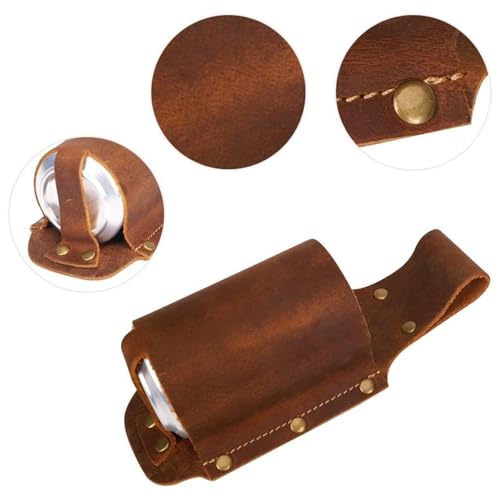 Beer Holder with Beer Bottle Opener Keychain,Leather Beer Holster Bottle Holders,Beer Belt Holder BBQ/Grilling Beer Gifts for Men Father Day Christmas,Cool Bottle Opener Beer Accessories Fun Gadgets