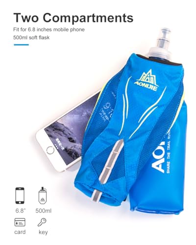 AONIJIE Handheld Running Water Bottle with Running Bottle Strap