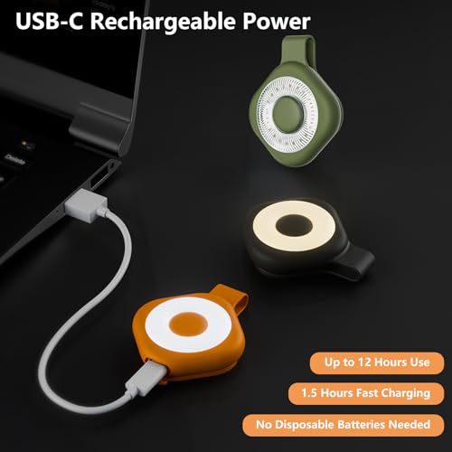 Magnetic Clip Light Rechargeable LED Portable Light with 6 Brightness 3 Color Modes Hands‑Free Silicone Clip On Safety Light for Nurse Night Shift, Walking, Dog Walking, Running, Camping, Emergency - color: Black