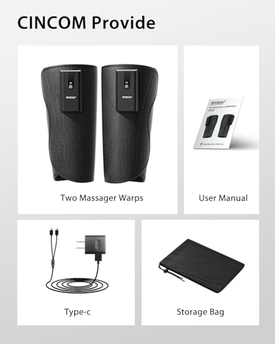 CINCOM Cordless Leg Massager with Heat and Air Compression - style: Heated