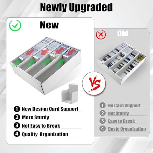 Card Storage Bbox, 4 Row Card Box for Standard Card with Card Stoppers 1Pcs - size: 1 piece 14in for Standard