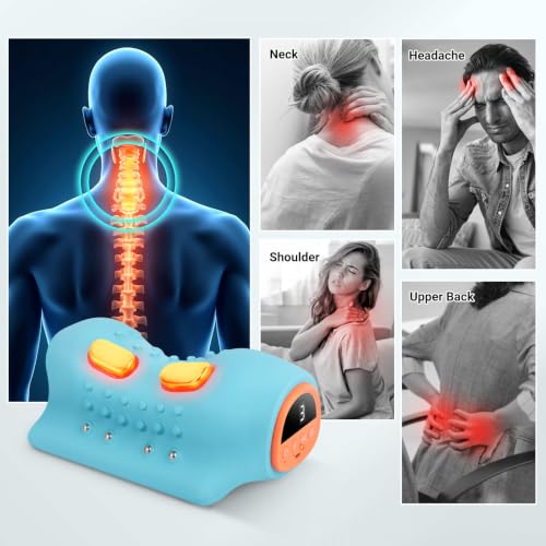 4-in-1 Neck Massager Pillow with Heat, Vibration and Gentle Stretching