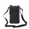 Cell Phone Belt Clip Bag Men, Cell Phone Shoulder Holster, 6.0" Outdoor Travel Vertical Phone Holster Waist Pouch Cellphone Shoulder Messenger Bag Zipper Wallet Phone Holder with Belt Loop Carabiner - color: Black