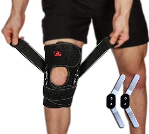 Hinged Knee Brace Support with Strap & Side Patella Stabilizers for Protection & Pain Relief for Arthritis, Meniscus Tear, ACL, MCL - Sports Compression Wrap for Running & Recovery - Men & Women - size: 3XL
