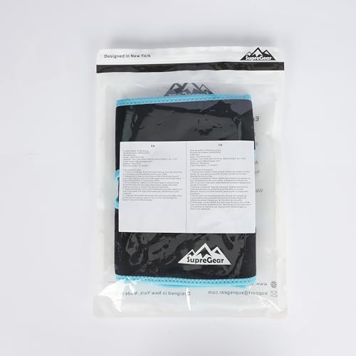 supregear Thigh Wrap Support, Hamstring Quad Wrap, L - color: Black + Blue, size: L