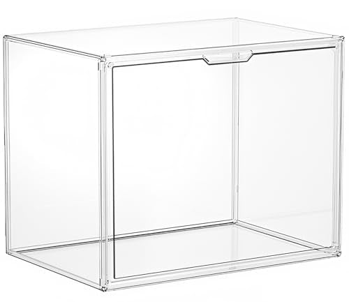 Clear Acrylic Display Case, Stackable Storage Bin, Magnetic Lid (1 Pack) - size: X-Large