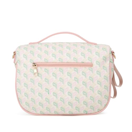 Makes Checkered Crossbody Bag Bum Bag for Women with Pouch - color: Beige P