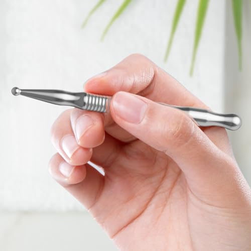 Stainless Steel Gua Sha Tool & Acupuncture Pen- Deep Tissue Massage & Pain Relief Therapy with Trigger Point - Full Body Self-Massage Acupressure Bar for Relaxation (JGS-3) - color: Jgs-3