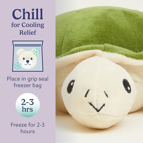 warmies Junior Weighted Stuffed Animal, Microwavable Turtle Plush, Green