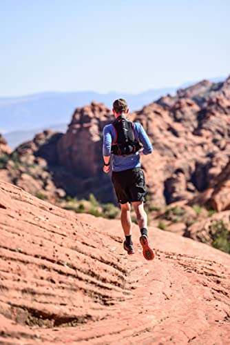 UltrAspire Big Bronco Lightweight Running Race Vest - 12L Total Volume & 2L Water Reservoir Capacity - color: Pitch Black/Red, size: Large (43"-46")