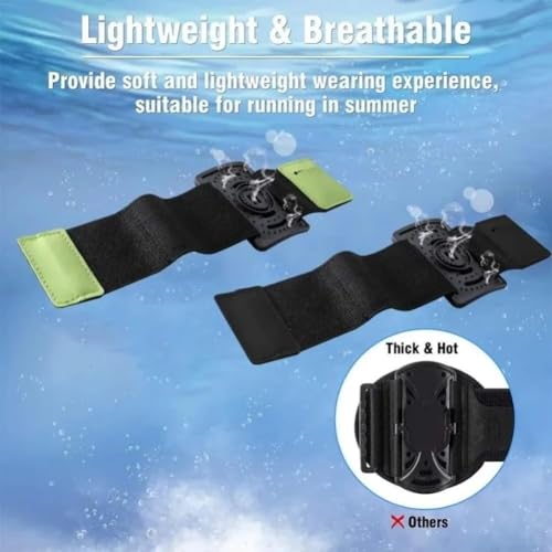360 Degree Rotation Adjustable Phone Holder Armband Outdoor Sports Bike Cycling Detachable Silicone GPS Mount barracket Stand (Black)