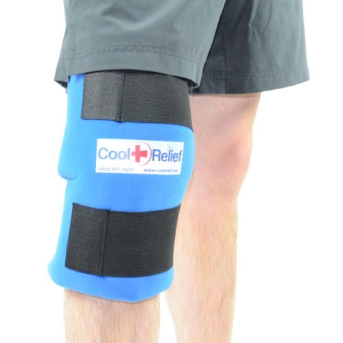 Reusable Soft Gel Hot & Cold Knee Wrap - Pain Relief for Surgery & Torn ACL - style: Knee Ice Wrap w/ Extra Gel Pack