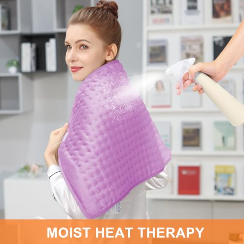 Heating Pad,Electric Heating Pad,Heating Pad for Back (Lavender, 33"x17") - color: Lavender, size: 33x17 Inch