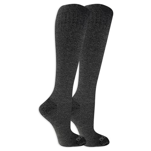 Dr. Scholl's Women's Graduated Compression Knee High Socks - color: Marled Charcoal Heather (2 Pairs), size: 8-12