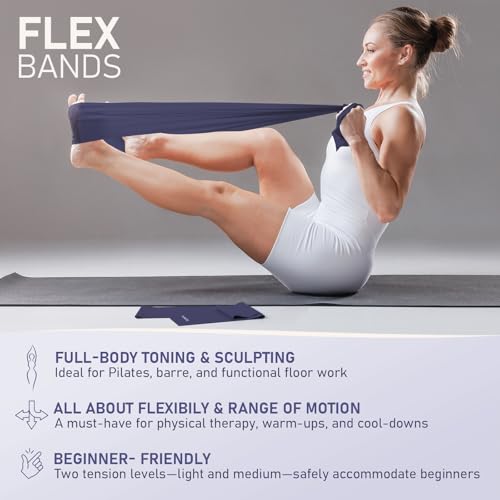 PhysKcal Pilates Kit, 15-Inch Pilates Ring with 1x Pilates Ball & 5X Bands - color: Navy
