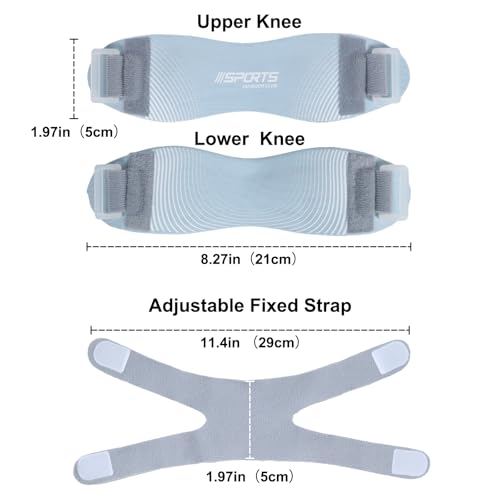 NuCamper Patellar Tendon Support Strap, Adjustable Patella Band Knee Brace for Men & Women Relief Knee Pain, Patella Stabilizer Knee Straps for Running, Basketball, Tendonitis, Jumpers Knees Blue - color: Blue