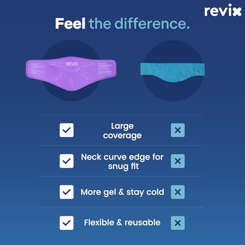 REVIX Neck Ice Pack Wrap Cervical Ice Pack Reusable for Neck and Shoulder - style: Neck Purple-1 Pack