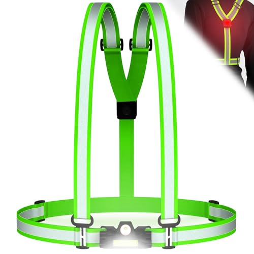 LED Reflective Vest,Light Up Running Vest,Led Vest,Light Vest for Running at Night,Lighted Running Vest,Running Lights for Runners
