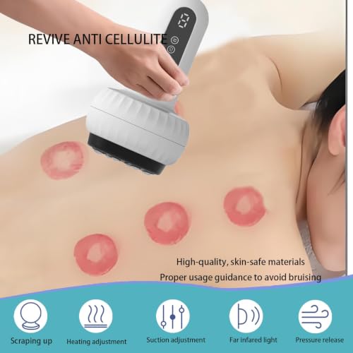 Lymphatic Drainage Massager with Suction & Heat Cupping Massager