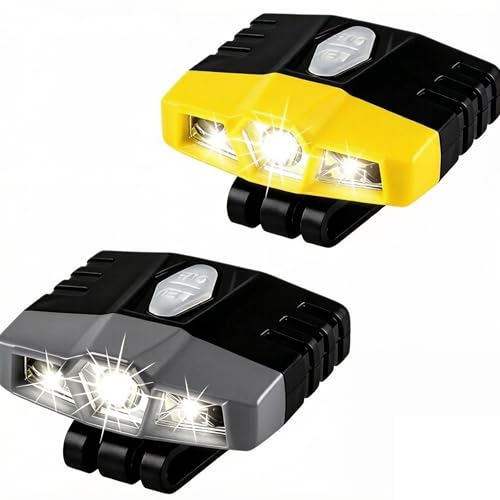 LHOTSE Rechargeable LED Hat Clip Light - color: Grey Yellow