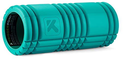TriggerPoint Grid Patented Multi-Density Foam Massage Roller for Exercise, Deep Tissue and Muscle Recovery - Relieves Muscle Pain & Tightness, Improves Mobility & Circulation (13"), Teal - color: Teal, size: 13 Inch
