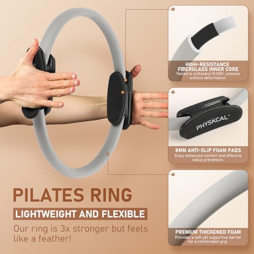 PhysKcal Pilates Kit, 15-Inch Pilates Ring with 1x Pilates Ball & 5X Bands - color: Mist