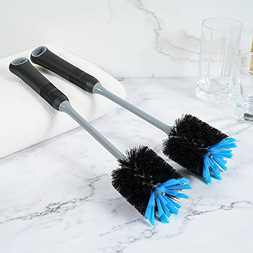 MOSOLAN Long Handle Bottle Brush, Water Bottle Brush Cleaner, 2 Pack
