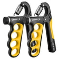 Senston Grip Strength Trainer 2 Pack, Adjustable 11-220lbs with Counter - color: Orange