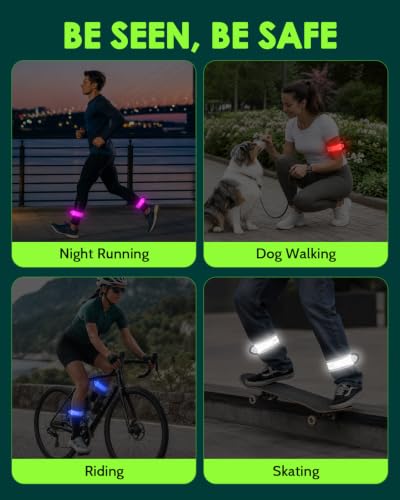 Fitense 2 Pack Rechargeable LED Armband Gifts for Teen Girls Boys Kids - style: Modern