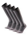 DANISH ENDURANCE Compression Socks for Men & Women, 21-26 mmHg, Graduated - color: Grey/Black 2-pack, size: Medium
