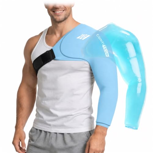 ComfiTECH Shoulder Arm Ice Pack Wrap for Pitcher & Recovery, Blue, XL - size: Extra Large, style: Blue
