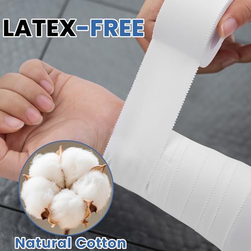 9 Pack Skin Color 2.76in x 11yd Pre Wrap Tape, 8 Pack White Athletic Tapes