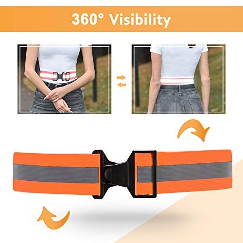A-SAFETY Glow Belt - Reflective Running Belt (Yellow, Orange, Black, White) - color: Reflective White