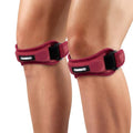 CAMBIVO 2 Pack Patella Tendon Knee Straps, Knee Brace for Women & Men with Extra Straps, Patella Bands for Pain Relief, Osgood Schlatter, Jumper’s Knee, Tendonitis, Running, Basketball, Volleyball - color: Red